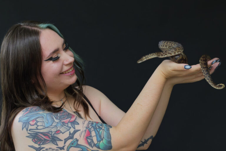 A woman and her snake